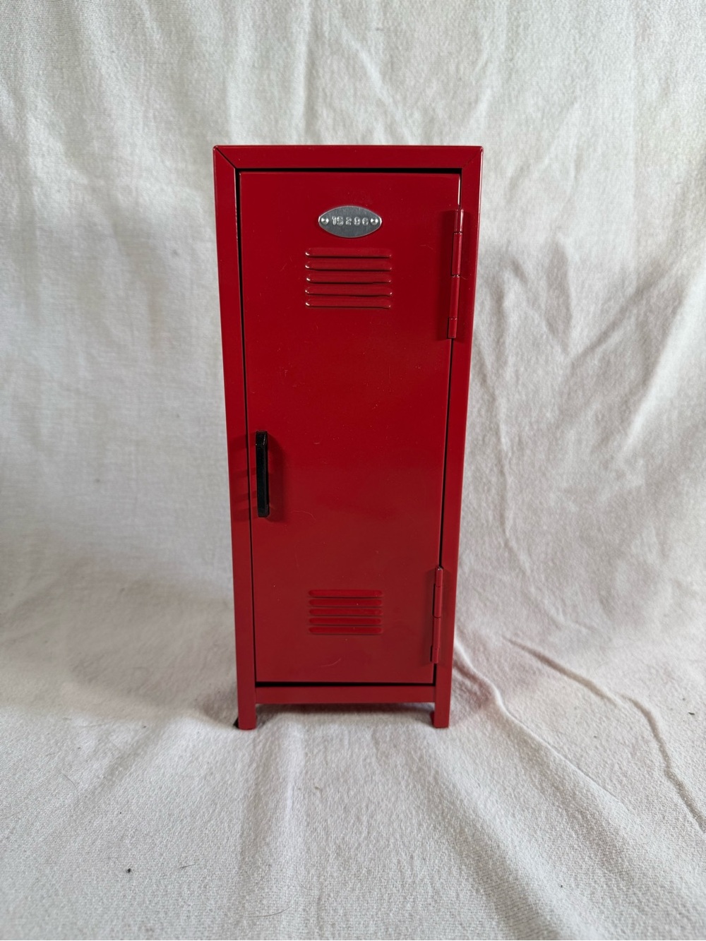 Y2K Red 11” Mini Metal Storage Locker with Lock and Key